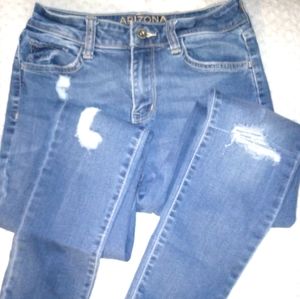 Distressed Jeans.